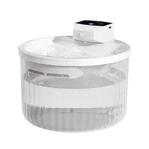 Huge Capacity Wireless Pet Fountain - Auto-Circulating & Sensor Activated Water Dispenser, Cordless Smart Fountain for Fresh Water, No Plugs Needed