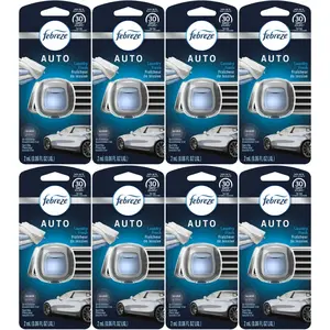 Pack of 8x Febreze Auto Car Vent Clip Air Freshener, Laundry Fresh, 1 Count