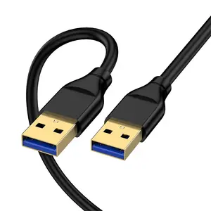 USB to USB Cable 10FT, USB3.0 USB-A to USB-A Cord Male to Male USBCable Double End USBCord Data Transfer Cord for Laptop Computer PC Cooling Fan/Pad DVD Player Hard Drive Enclosures TV Hub Printer