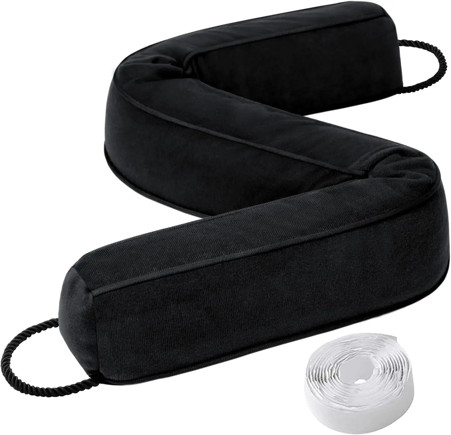 38 Inch Weighted Door Draft Stopper for Front Door, Easy to Use Heavy Door Bottom Cold Air Blocker, for Exterior, Apartment,  Door, Fits Door Gap Up to 3, 2.2lb