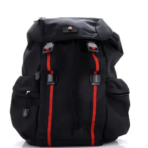 Pre-owned GUCCI Canvas Plain Backpacks Techpack Backpack Techno Canvas by Rebag