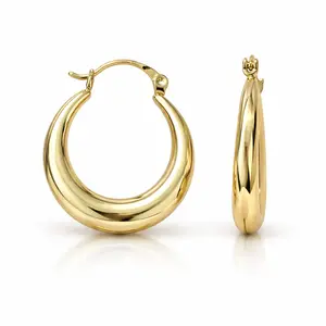 Didiray 14K Gold Plated Everyday Hoop Earrings for Women Hypoallergenic Casual Fashion Jewelry High Quality Luxury Finish
