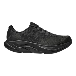 HOKA Rincon 4 Women's Running Sneakers Black/Black Lightweight Support All Seasons Laces Featherlight Construction Breathable Mesh Upper