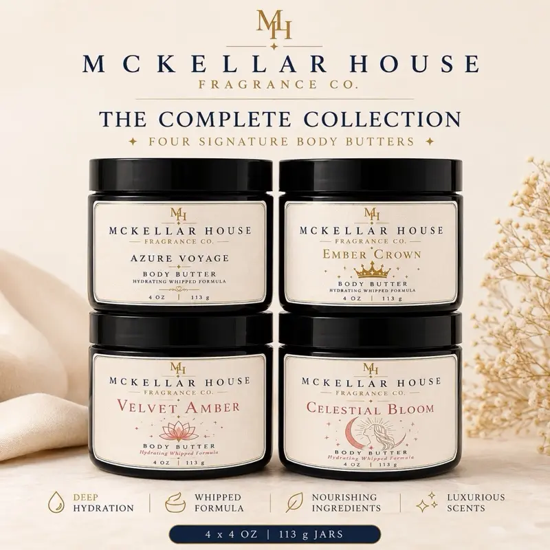 McKellar House Signature Collection Body Butter Set - Includes 4 Signature Body Butters