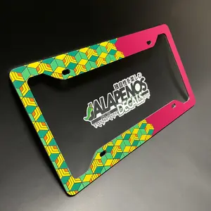 Giyu Tomioka v2 Water Hashira Haori Demon Anime Manga Anime Manga Printed Aluminum Composite Car License Plate Frame