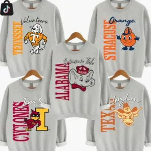 [Custom Team ]College Football Teams Graphic Sweatshirt, Vintage Game Day Fan Tee, Unisex Sports Top, Campus Football Vibes 4EC