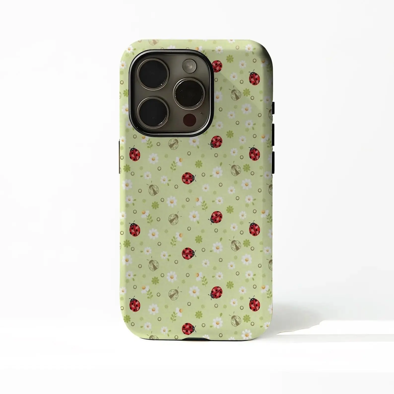 Ladybug Polka Dot Phone Case - Retro Cottagecore,phone Case Suitable for Iphone 11/12/13/14/15/16/17 Pro Promax Plus Air Smartphone Shockproof with Accessories Floral Curve Protection, Cellphone, Devices, Casing