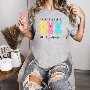 Treat All Peeps With Kindness Shirt, Teachers Easter Shirt, Easter Gift For Teacher, Teachers Easter Day Outfit