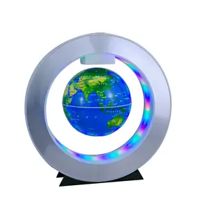 Magnetic Levitation Globe - Compact Office Decor with Ambient Glow, Desktop Black Technology Ornament for Business Gifting & Opening Events
