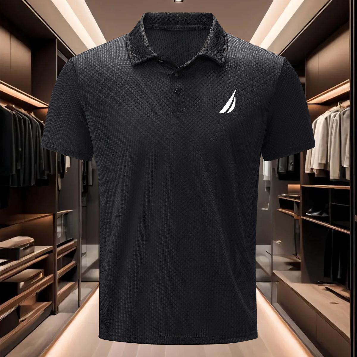 Men's stylish buttoned golf shirt, casual and breathable, designed for tall men