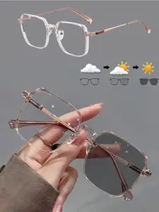 Unisex Anti-Blue Light Square-Frame Eyeglasses, Stylish Protective Glasses for Work & Student Daily Use Unisex Anti-Blue Light Square-Frame Eyeglasses, Stylish Protective Glasses for Work & Student Daily Use