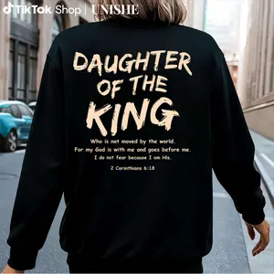 Christian Faith Over Fear Long Sleeve Sweatshirt for Women – Daughter Of The King Jesus
