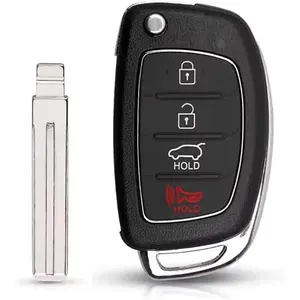 3 Buttons 4 Buttons Replacement Remote Shell Repair for Mistra Hyundai HB20 Santa FE IX35 IX45 Cover Case (4B)
