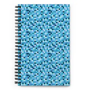 Blue Tile Quilter's Dot Grid Spiral Notebook