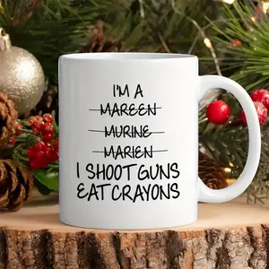 1pc Marine-Themed 304 Stainless Steel Coffee Mug, 11oz - Unique Gift for Marine Corps Husband, Boyfriend, Coworker, Workmate, Men - Humorous Novelty Office Tea Cup for Graduation, Birthday, Christmas, White Elephant Gift Exchange