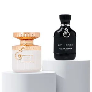 Embarouge The Two Souls His & Her Set | His & Hers 2-Pack Perfume Set | 2x100ml (6.8 Fl. Oz Total) | 22° North & Lumiora | Woody Amber & Golden Oud Patchouli Fragrance | Long Lasting Eau De Parfum