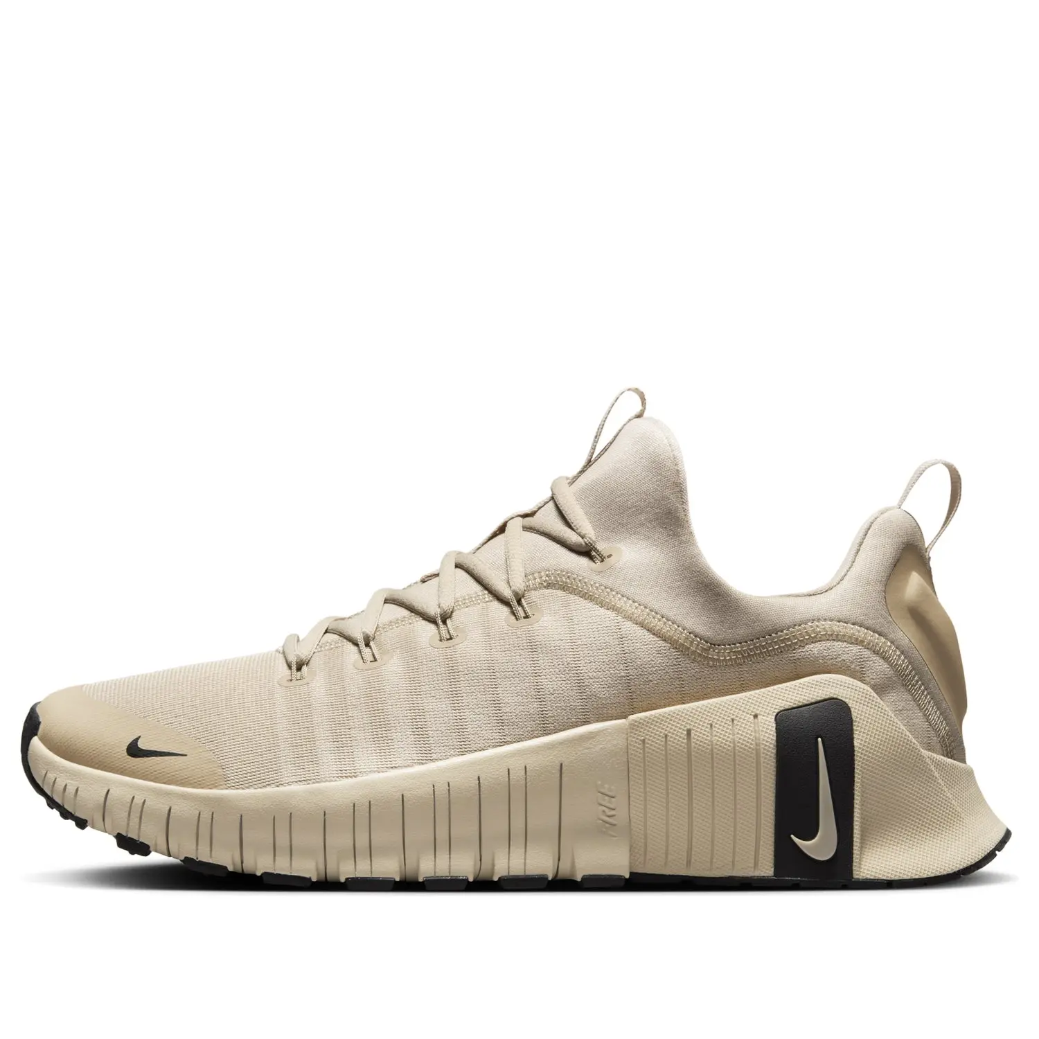 NIKE Men's Free Metcon 6 TX Flexible Cross-Training Athletic Sneaker with Stable Support, Light Brown and Black