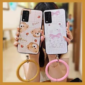 Bracelet Soft Case Phone Case For TCL T-Mobile Revvl V+ 5G/Revvl V Plus 5G Cute Solid Color Funny Anti-knock Waterproof Creative Cartoon Back Cover heat dissipation Dirt-resistant