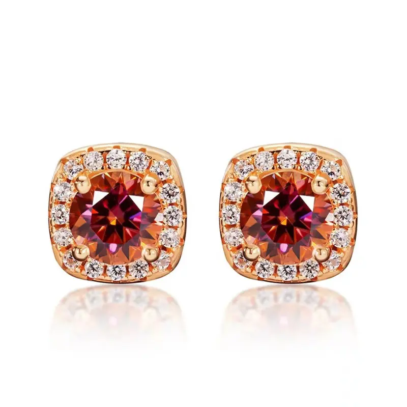 Red Moissam Diamond Rose Gold