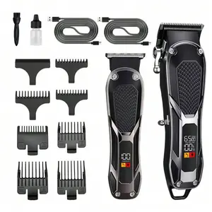 New High-End Men's Cordless Hair Clipper Set, Styling Trimmer, Large Battery Electric Razor, Wireless Haircutting Kit, Professional Grooming Tools, Wireless Clippers, Rechargeable Clippers