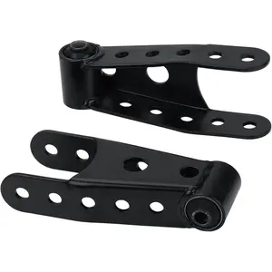 2" Suspension Rear Lowering Shackles Drop Shackle Kit 6400 Compatible with Ford F150 Dodge Ram Chevy Silverado Tahoe GMC Sierra Yukon