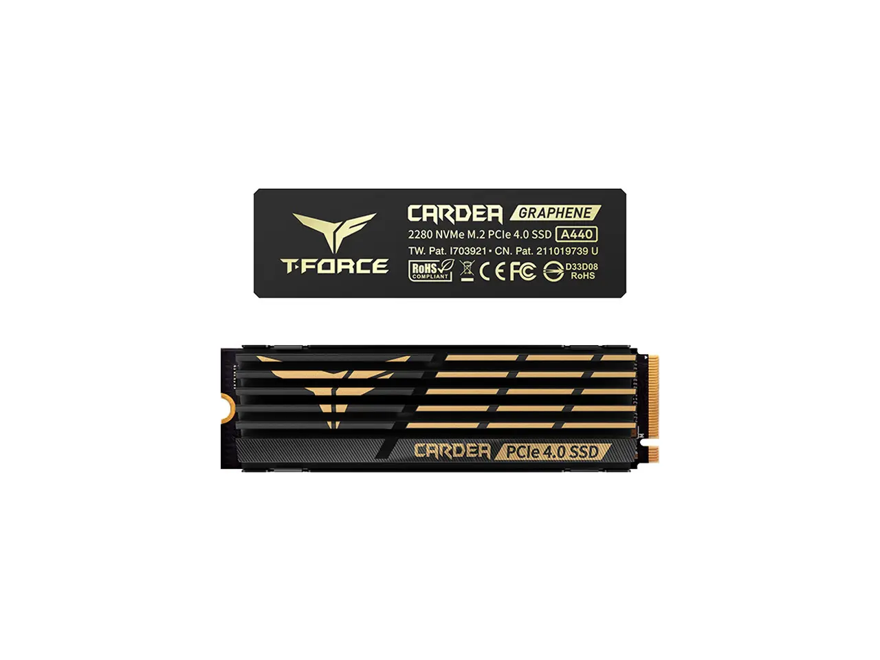 Team Group T-FORCE CARDEA A440 M.2 2280 1TB PCIe Gen 4.0 x4 NVMe 1.4 TLC with Dram cache, PS5 Compatible, Internal Solid State Drive (SSD) TM8FPZ001T0C327