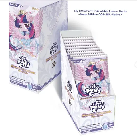 My Little Pony Friendship Eternal Moon Theme Fantasy Pony Box Set - SEA-US Version 004 Special Trading Card Series, 1 Box, 10 Sealed Booster Packs, English Collectible Expansion Pack, Cartoon Non-Sports Card Collectibles