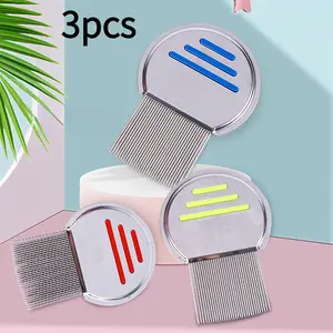 Stainless Steel Threaded Pin Pet Comb - Gentle on Skin, Dog Flea Removal, Cat Deshedding Grooming Tool for Home Use