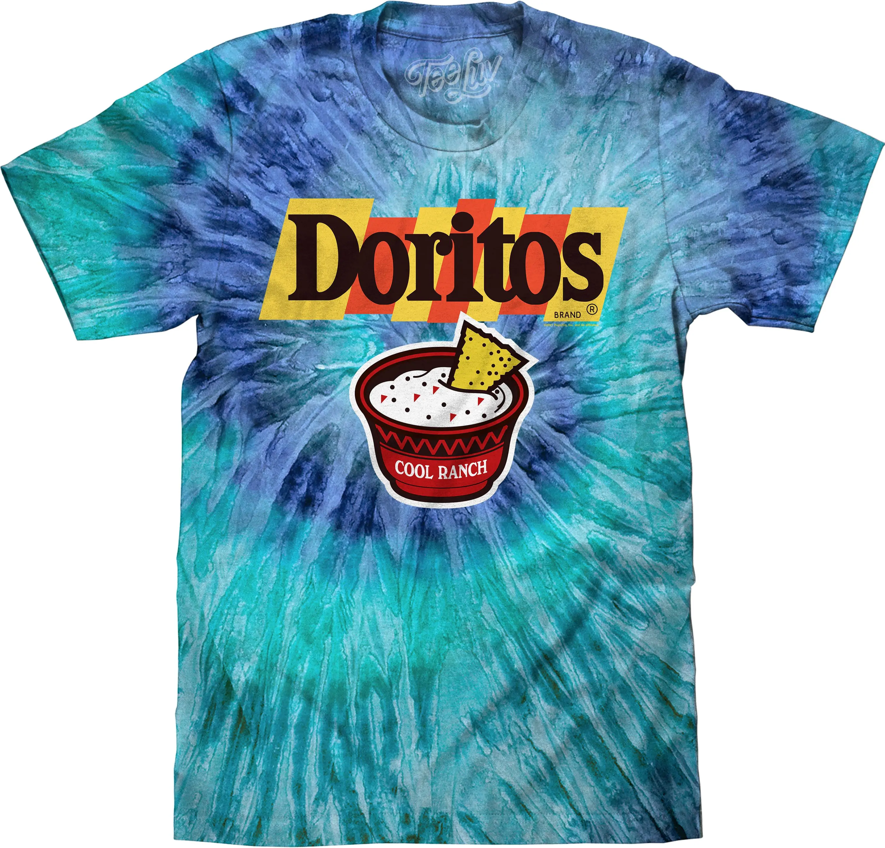 Cool Ranch Doritos Vintage Logo Tie Dye T-Shirt - Blue Jerry Tie Dye graphic tee