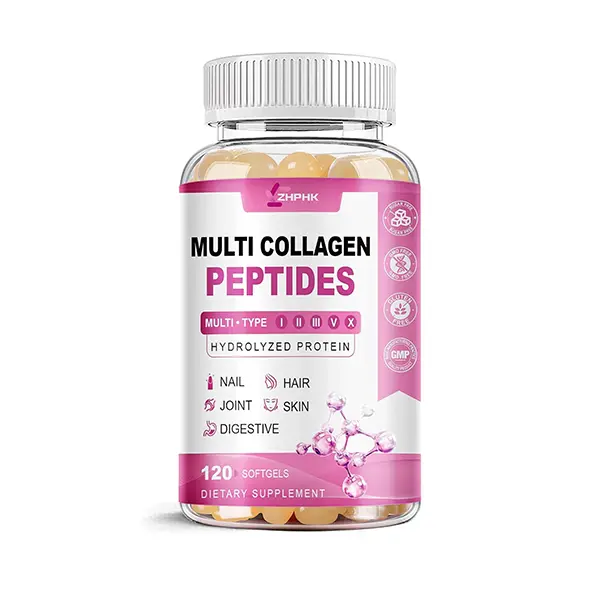 Multi Collagen Peptides 2000mg for Women & Men, Hydrolyzed Type I II III V & X Collagen with Hyaluronic Acid, Biotin & Vitamin C, Supports Skin, Hair & Nails, 120 Capsules
