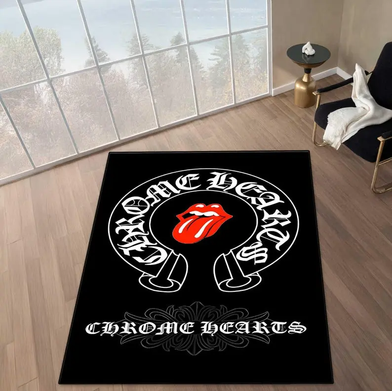 Chrome DOORMAT, Black Chrome DOORMAT,Machine Washable DOORMAT,Living Room Indoor Carpet,Home Decor, Non-Slip DOORMAT,Office DOORMAT, Area DOORMAT