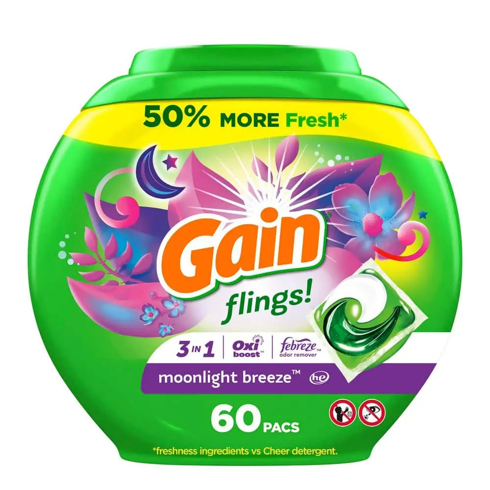 3 in 1 HE Moonlight Breeze Scent Laundry Detergent Pods (60-Count)