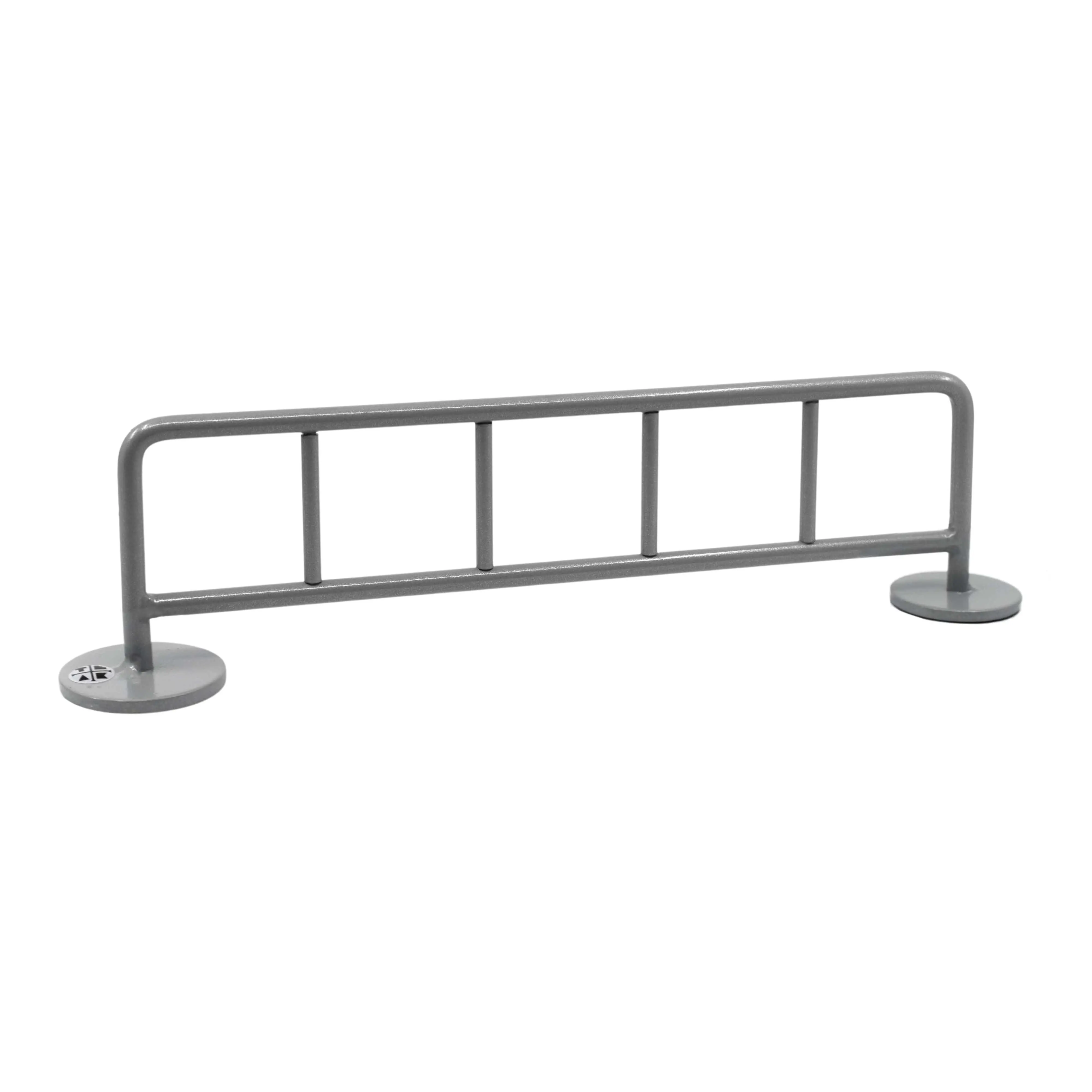 Bike Rack Style Fingerboard Rail, 10" Long - Steel Construction - Silver Grey