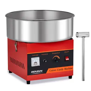 ROVSUN Cotton Candy Machine 15/20 Inch, Electric Commercial Cotton Candy Maker Machine Candy Floss Machine w/Stainless Steel Bowl, Sugar Scoop and Large Storage Drawer Home Party Carnival,Christmas Gift