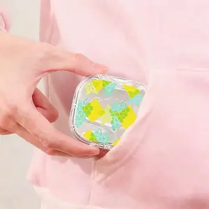 Carambola & Grape Print Retainer Case, Cute Tropical Fruit Orthodontic Box, Portable Durable Storage Box for Invisible Braces and Aligners