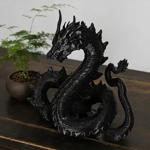 Modern Home Decor Dragon Ornament, 3D Printed Dragon Figurine 4.27 Inch, Fantasy Theme Desktop Decoration, Elegant Bookshelf Accessory