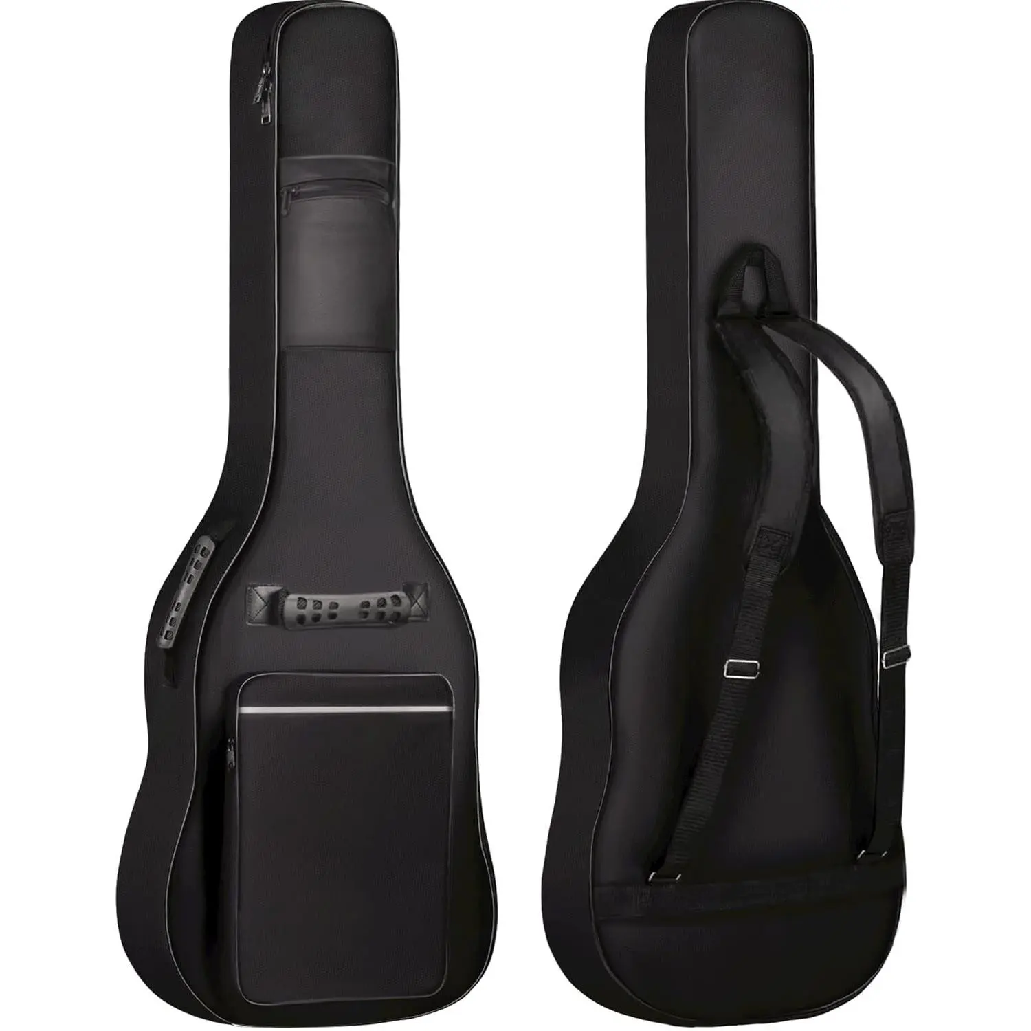 Electric Guitar Bag Gig Bag 0.35in Thick Padding Padded  Backpack Soft Electric Guitar Case Black
