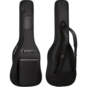 Electric Guitar Bag Gig Bag 0.35in Thick Padding Padded  Backpack Soft Electric Guitar Case Black