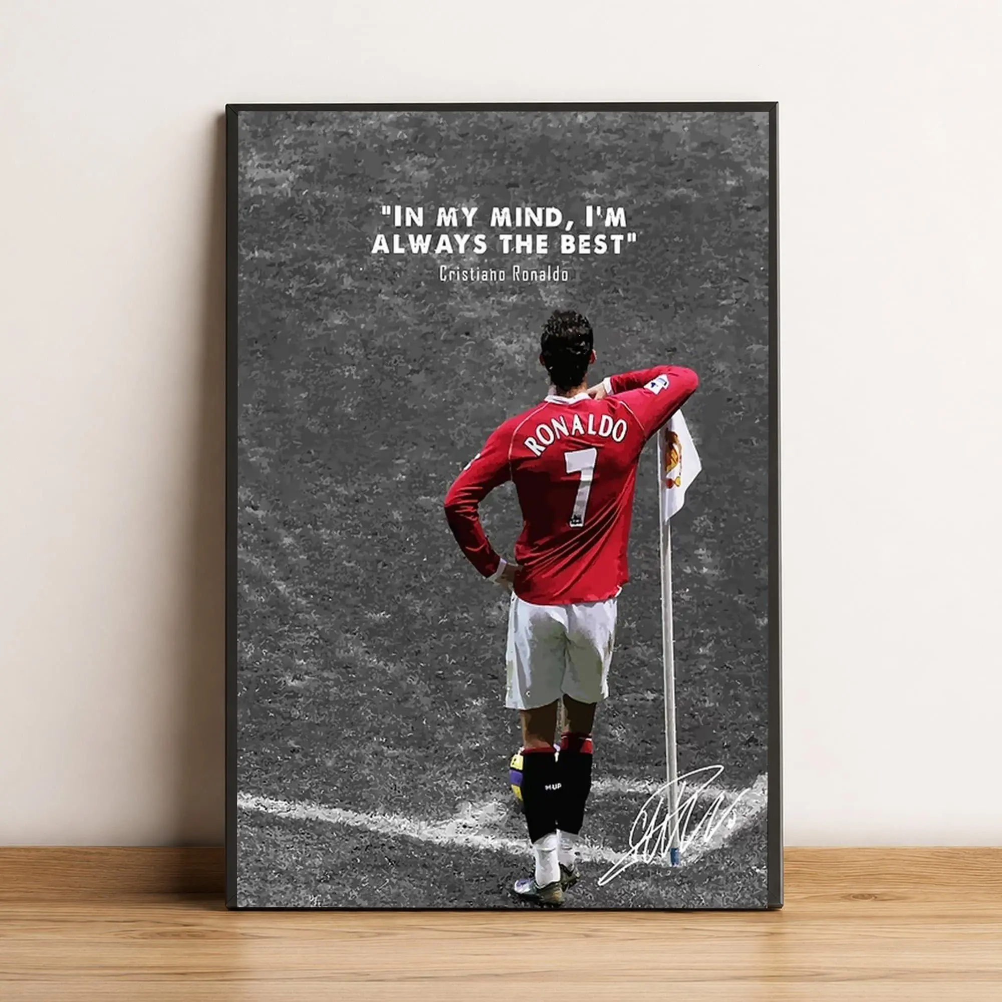 Cristiano Ronaldo Quote Poster, Soccer Wall Art, Football Fan Gift ( Unframed - Print Only )