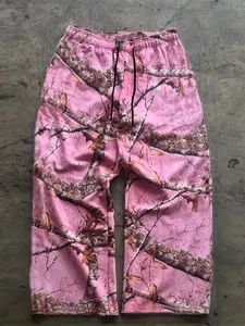 Graphic Straight Leg Sweatpants Fall Loose Fit Open Bottom Y2k Casual Pants