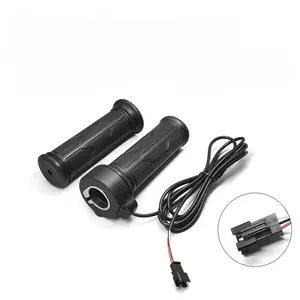 WUXING 192X  Full Twist Throttle Electric Bicycle Right Handle Throttle Waterproof/SM Connector for E Bikes or Electric Scooter