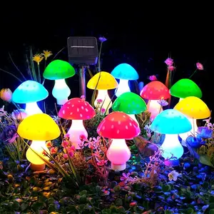 Solar Powered Mushroom Design Light, Outdoor Garden Light, Solar Powered Mushroom Light, Decorative Light for Garden, Patio, Pathway, Lawn, Solar Landscape Lights