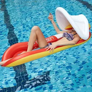 Inflatable Water Float, Inflatable Water Float with Canopy, Swimming Pool Float, Swimming Ring, Water Sports Equipment for Pool Party