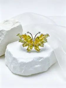 Super Shiny Zircon Butterfly Open Ring, Elegant Index Finger Ring, Luxury Hand Jewelry, Perfect Jewelry Gifts with Beautiful Box