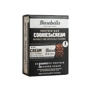 Barebells Protein Bars Cookies & Cream - 4 Count, 1.9oz Bars - High Protein Snacks