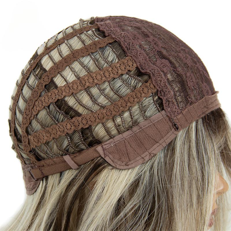 Amazon's best-selling wig, full head hairstyle, wavy curls, heat-resistant fiber, high-temperature silk wig for women