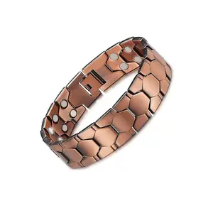 Serelune Jewelry B Pure Copper Bracelet for Men, Anti-Radiation Magnetic Therapy, Fashionable Adjustable Jewelry, Perfect Gift for Boyfriend, Non-Fading Trendy Bracelet