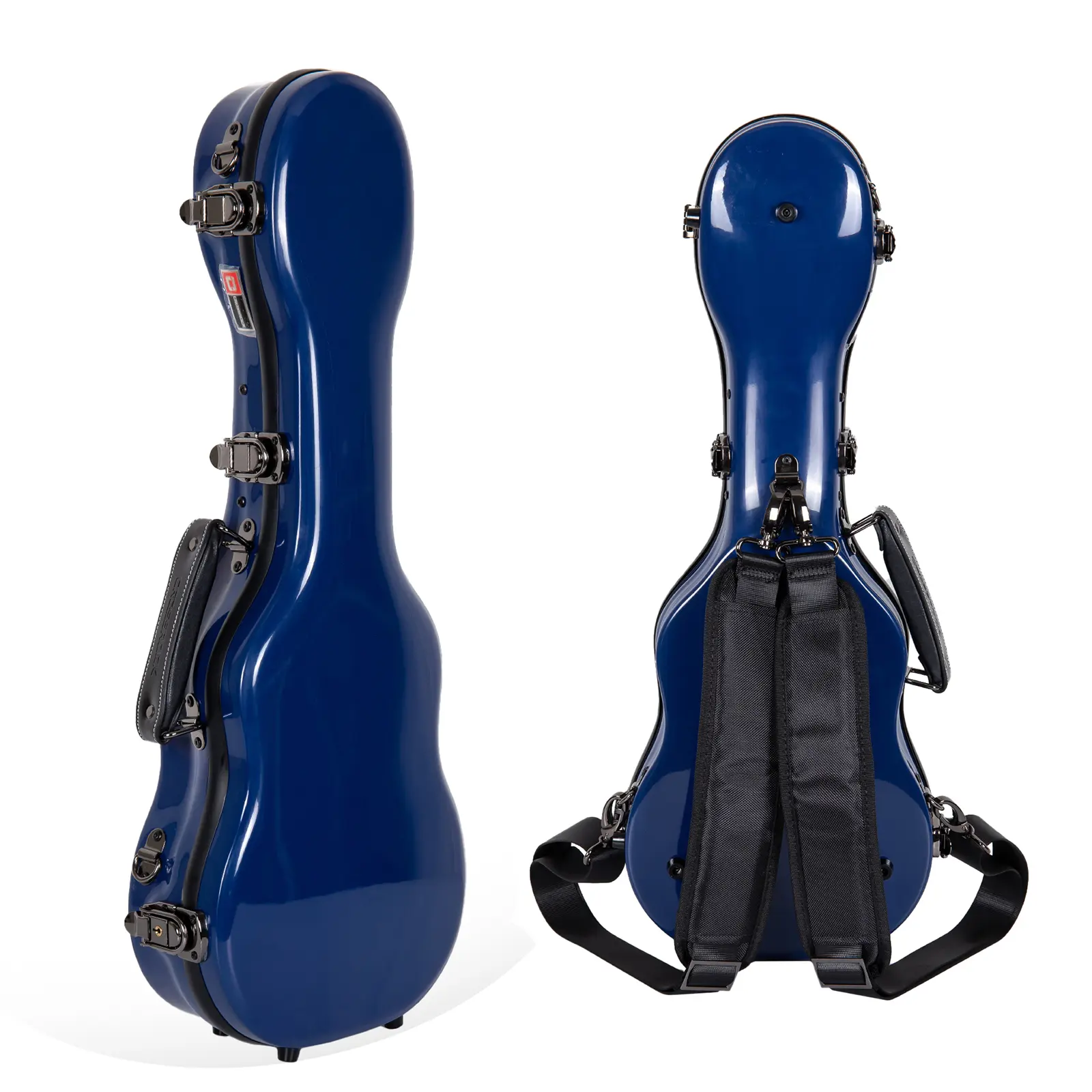 Crossrock Thick Padded Hardshell Fiberglass Navy Blue Concert Ukulele Case