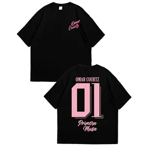 Omar Courtz Primera Musa 01 Jersey Tee - Pink Number Graphic T-Shirt - Urban Sporty Music Artist Merch