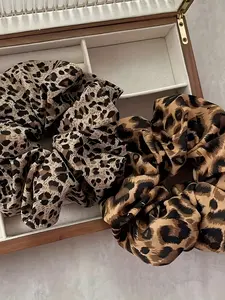 Vintage Elegant Hairband Set, Leopard Print Hair Ties, High Elasticity Ponytail Holders, Multiple Animal Patterns, All Seasons, Scrunchies
